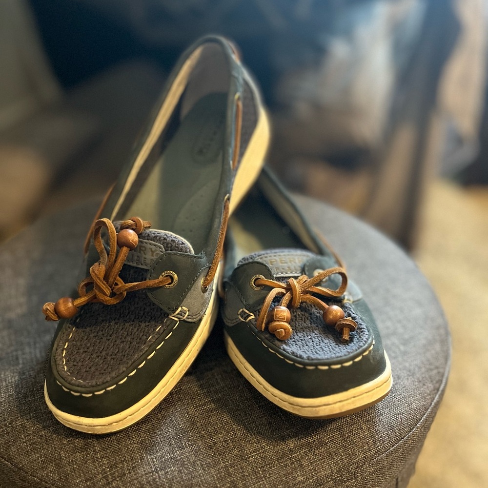 Sperry Boat Shoe Navy/Brown/Cream w9